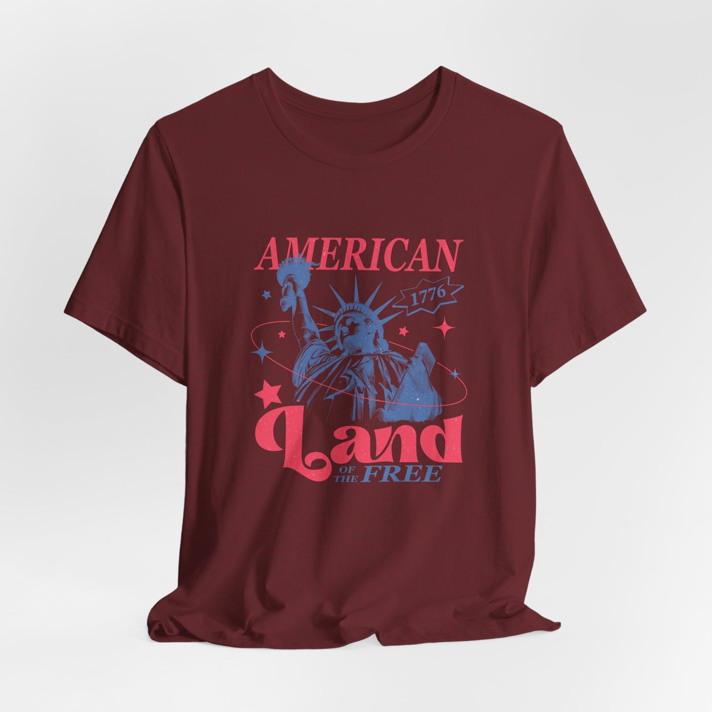 Liberty 'Land of the Free' T‑Shirt — Statue of Liberty Patriotic 1776 Tee