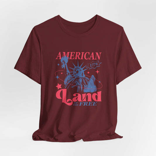 Liberty 'Land of the Free' T‑Shirt — Statue of Liberty Patriotic 1776 Tee