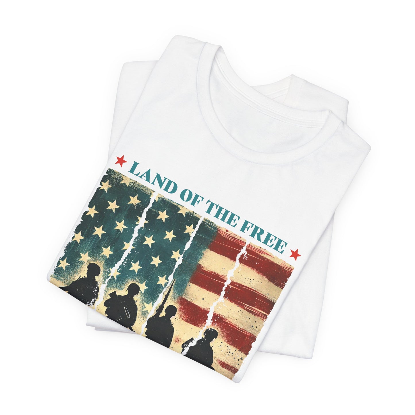 Patriotic 'Land of the Free, Because of the Brave' T-Shirt