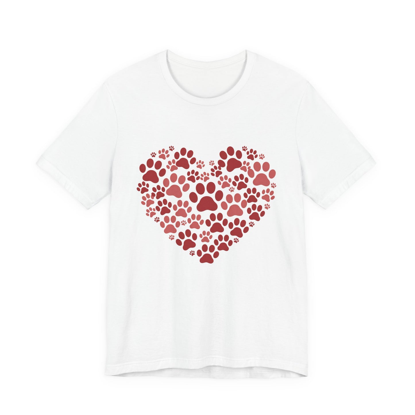 Heart Paw Print T-Shirt — Dog Lover Valentine Tee