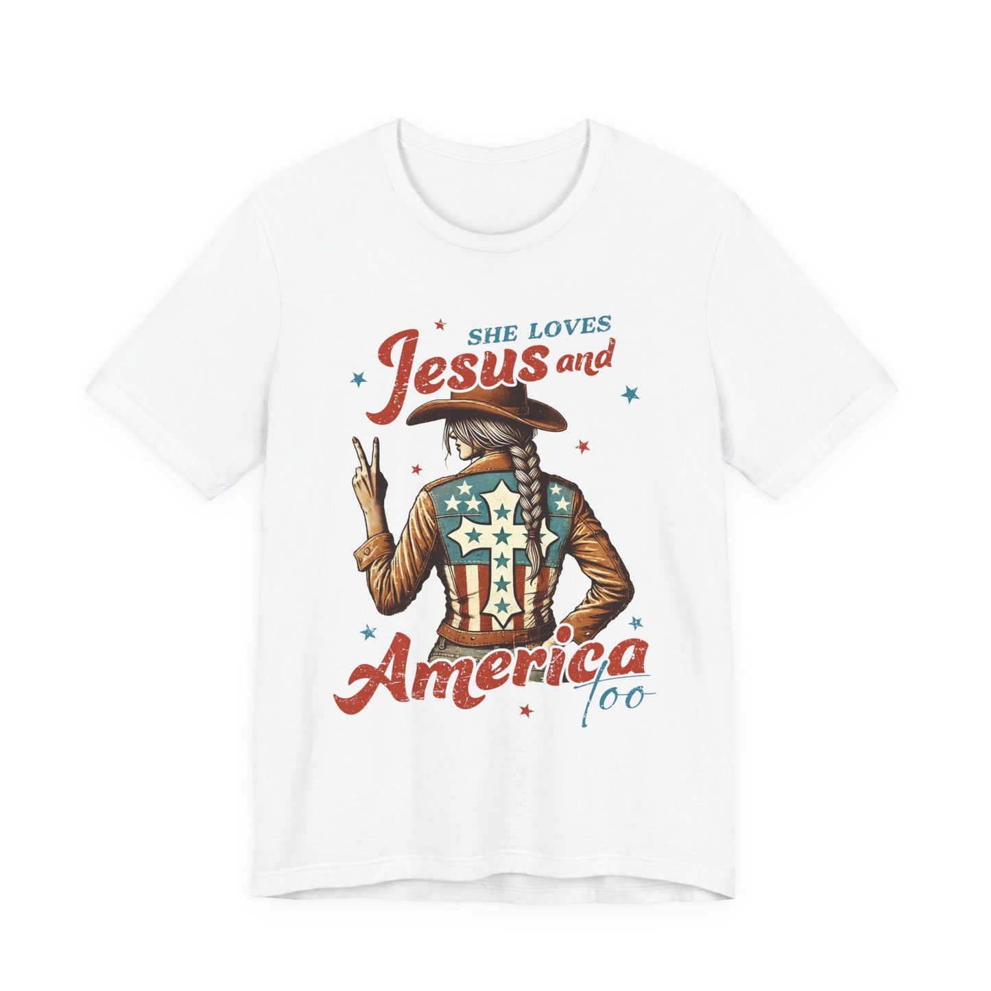 She Loves Jesus and America Tee