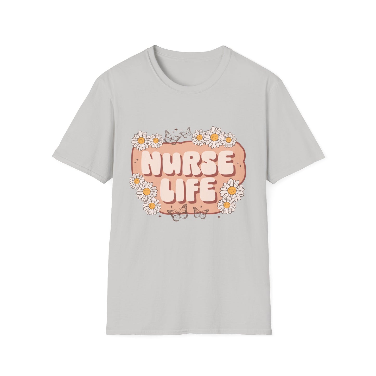 Nurse Life T‑Shirt — Floral Daisy Retro Nurse Tee