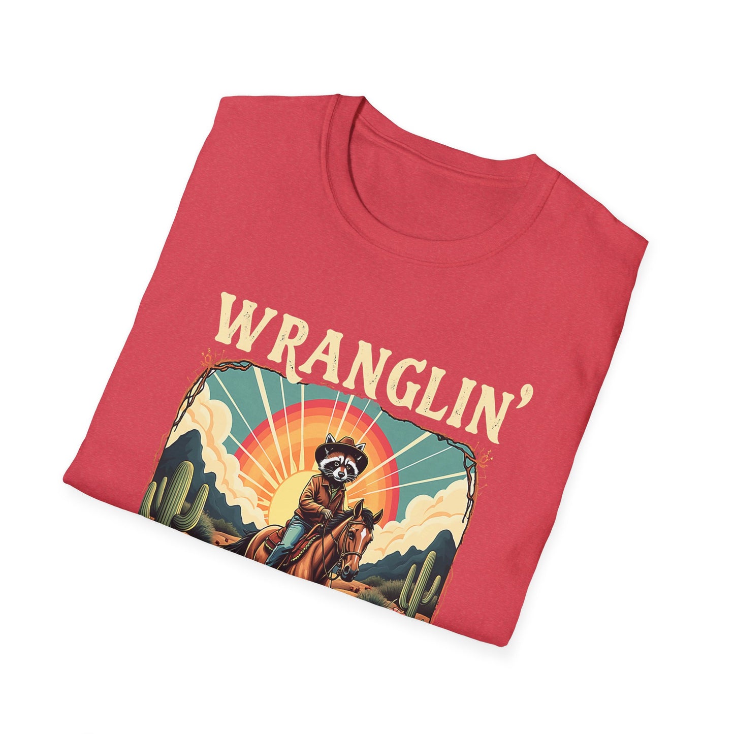 Wranglin' Real Cowboy T-Shirt — Retro Western Rodeo Graphic Tee
