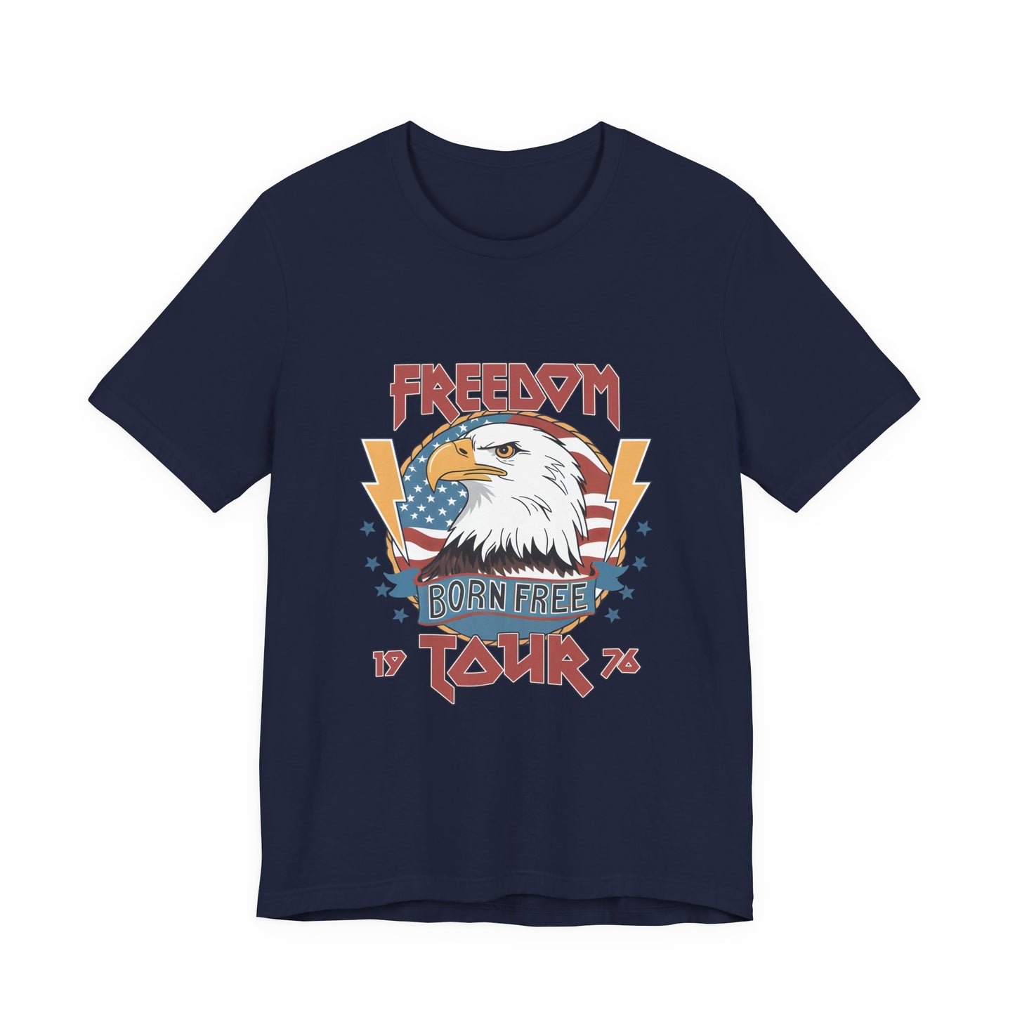 Freedom Born Free Tour Tee — Vintage American Eagle Patriotic T‑Shirt