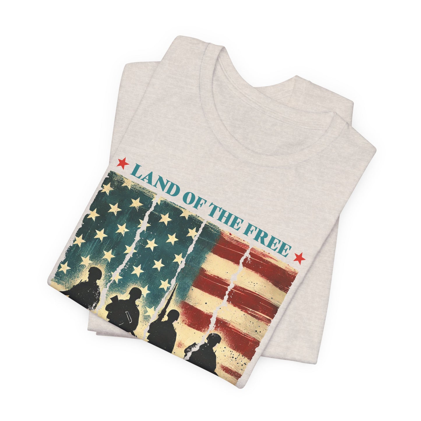 Patriotic 'Land of the Free, Because of the Brave' T-Shirt