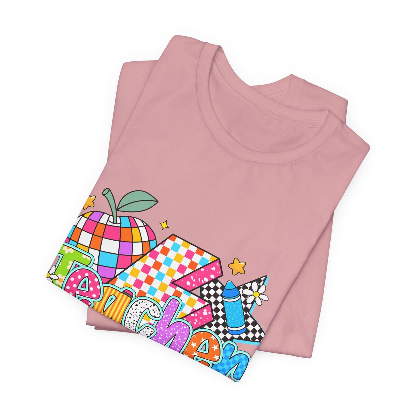Teacher Colorful Doodle Graphic Tee — Back to School Gift for Teachers