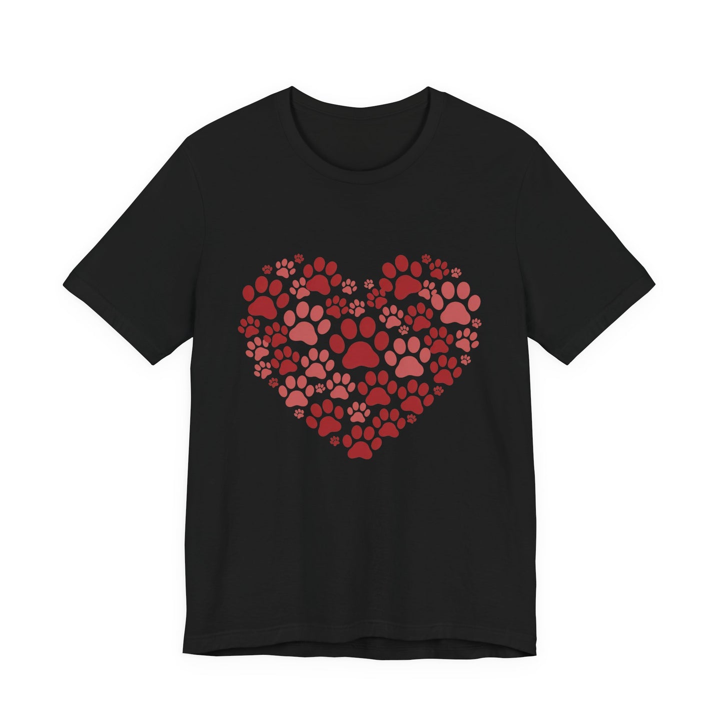 Heart Paw Print T-Shirt — Dog Lover Valentine Tee
