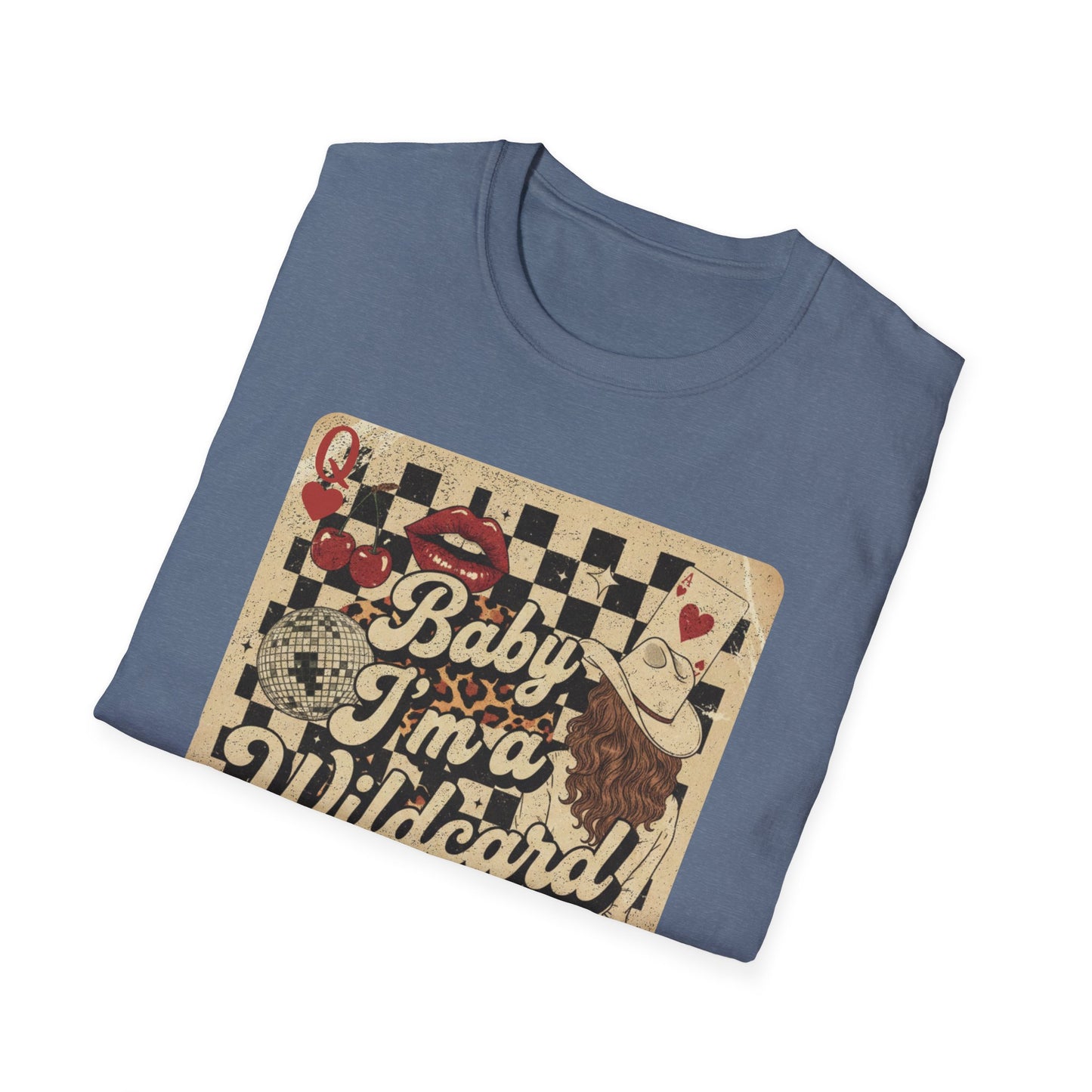 Wildcard Vintage Playing Card T-Shirt — “Baby I’m a Wildcard” Retro Casino Tee