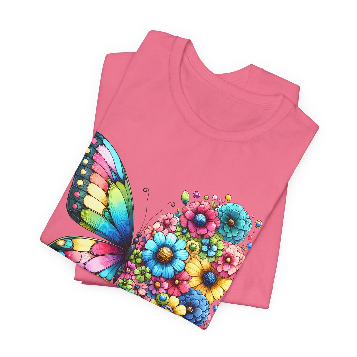 Butterfly Floral Tee - "Grow Through What You Go Through" Inspirational Women's T-Shirt