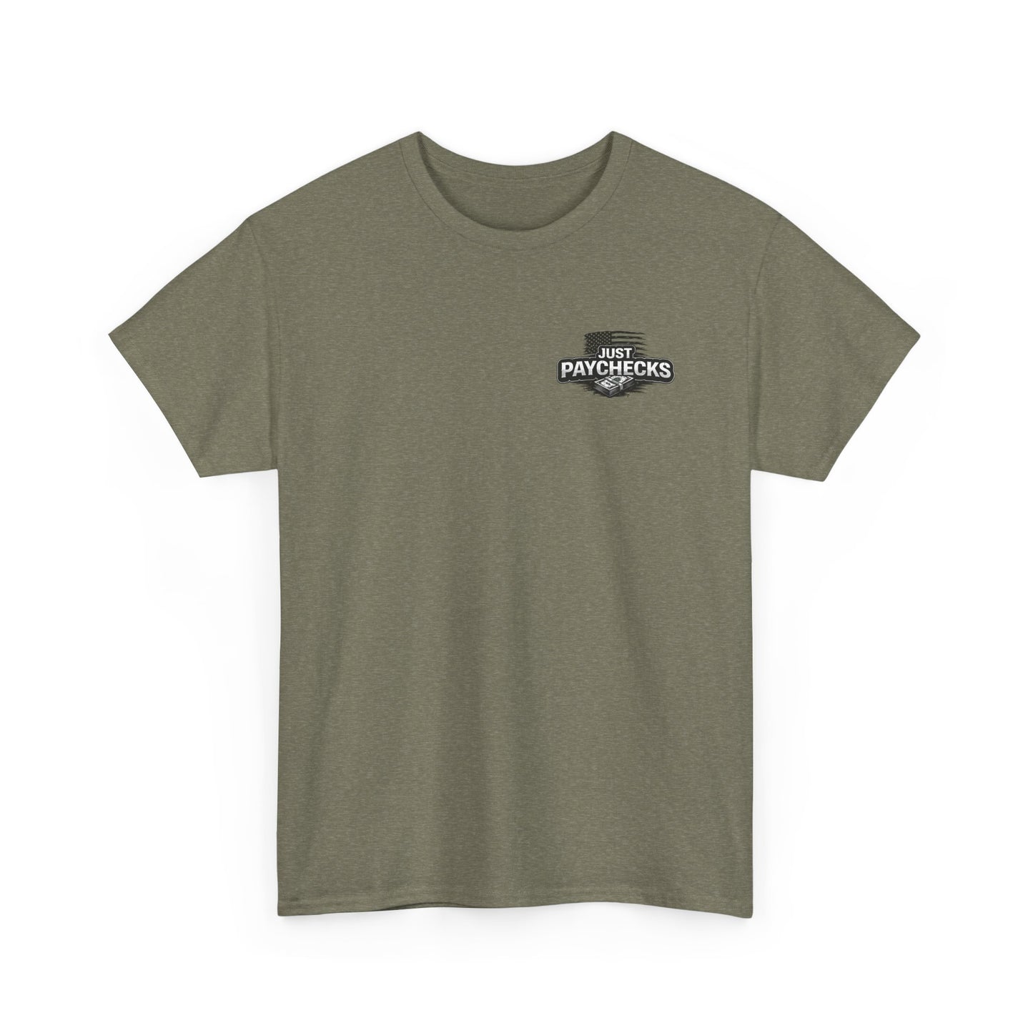 Truck Driver T-Shirt — "No Handouts Just Paychecks" Patriotic Semi-Truck Tee