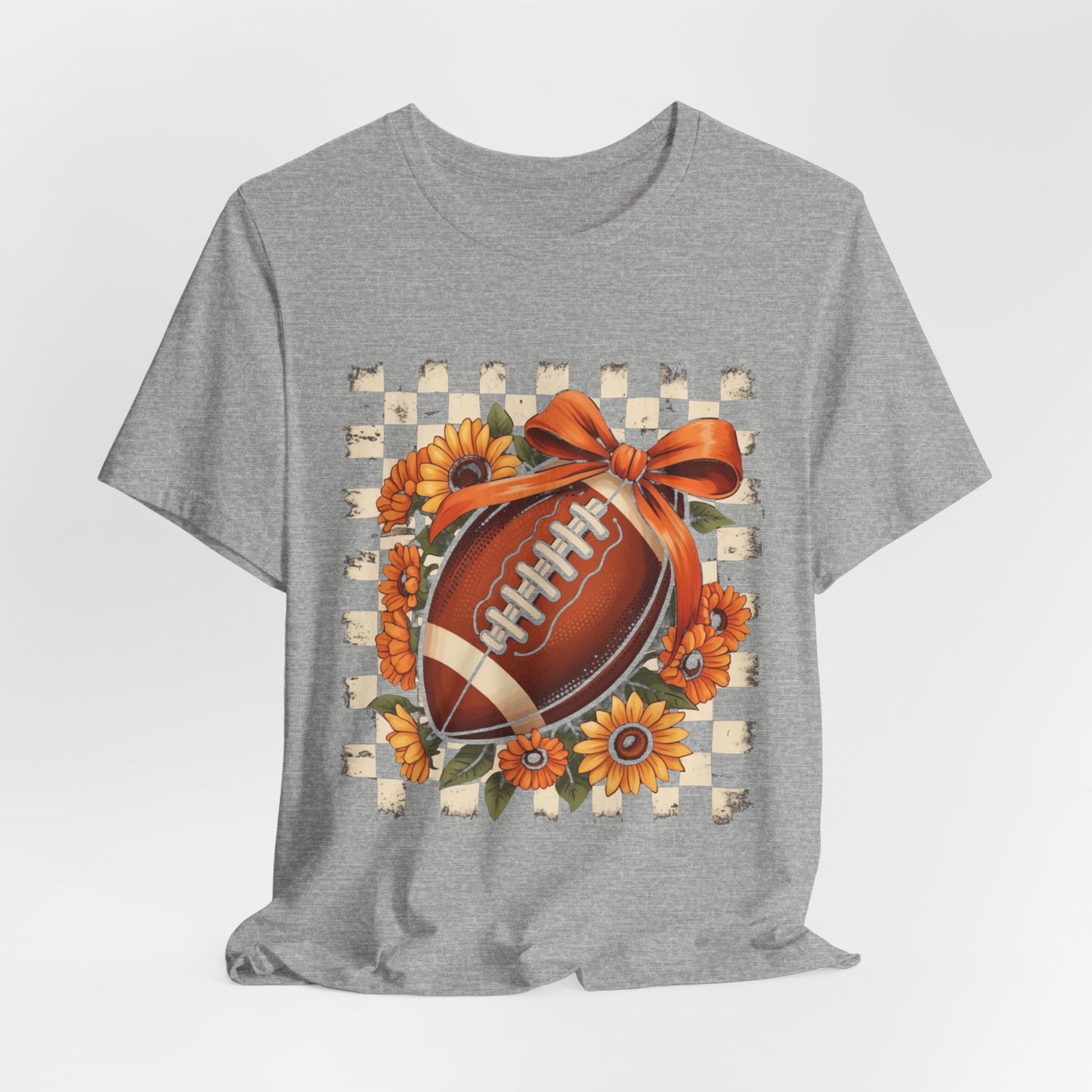 Football Sunflower Tee — Fall Game Day Shirt