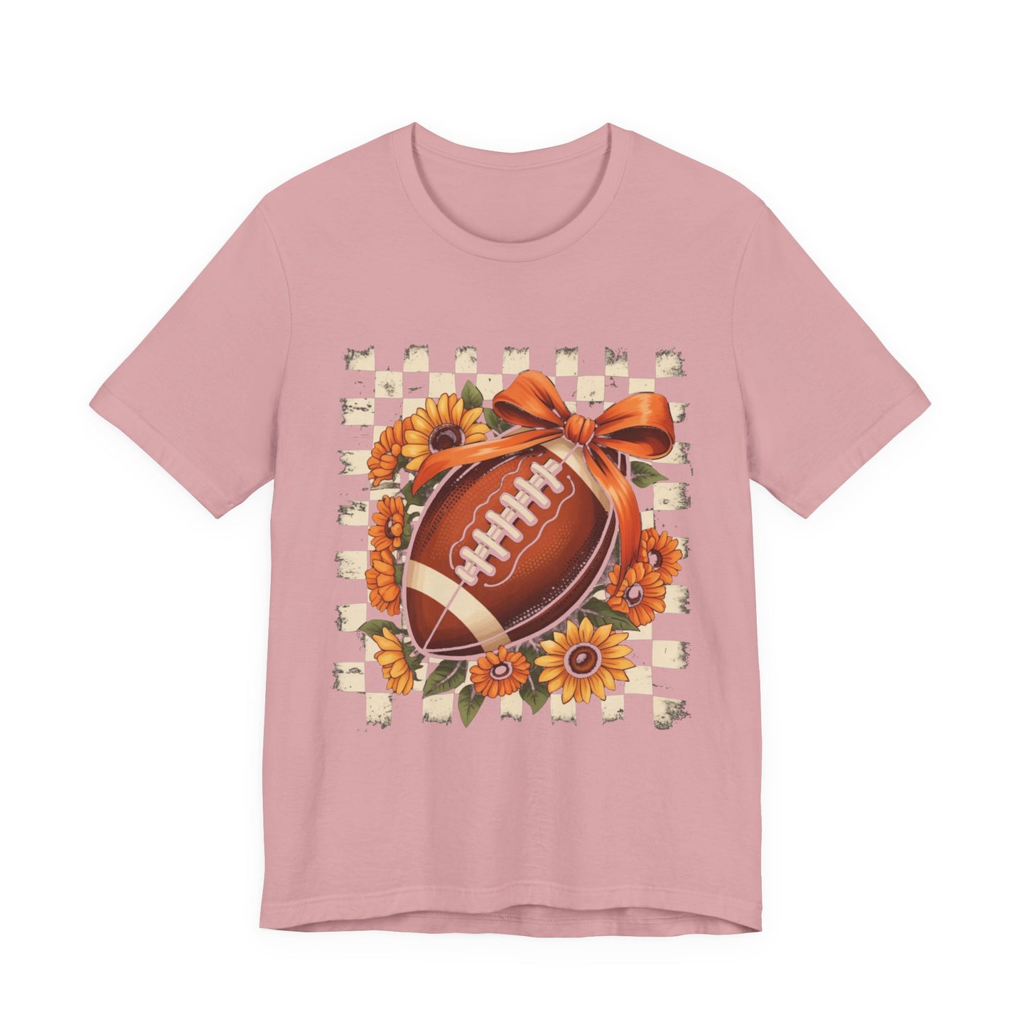 Football Sunflower Tee — Fall Game Day Shirt