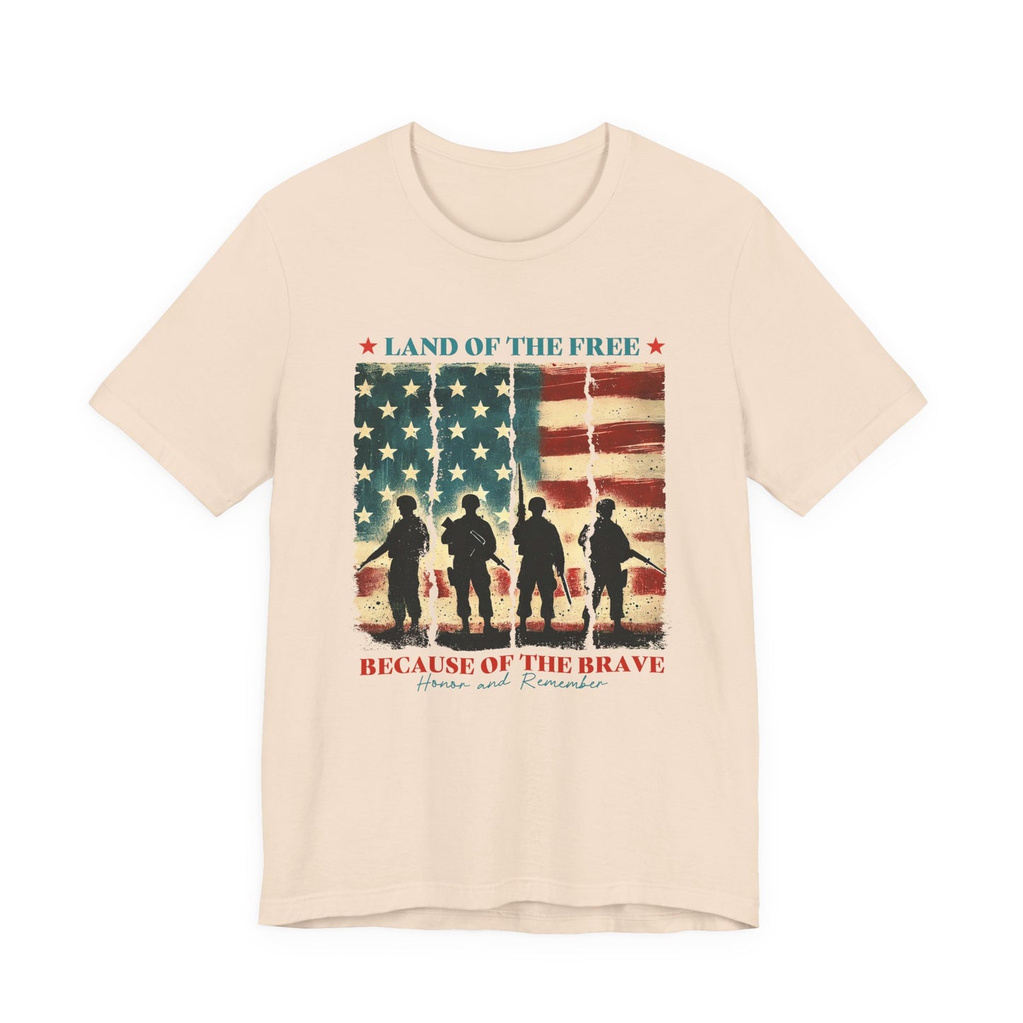Patriotic 'Land of the Free, Because of the Brave' T-Shirt