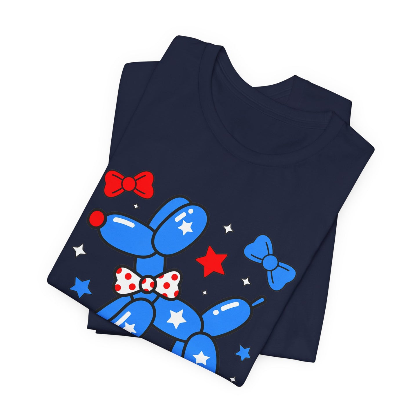 Party in the USA Balloon Dog Tee – Patriotic 4th of July Graphic T-Shirt
