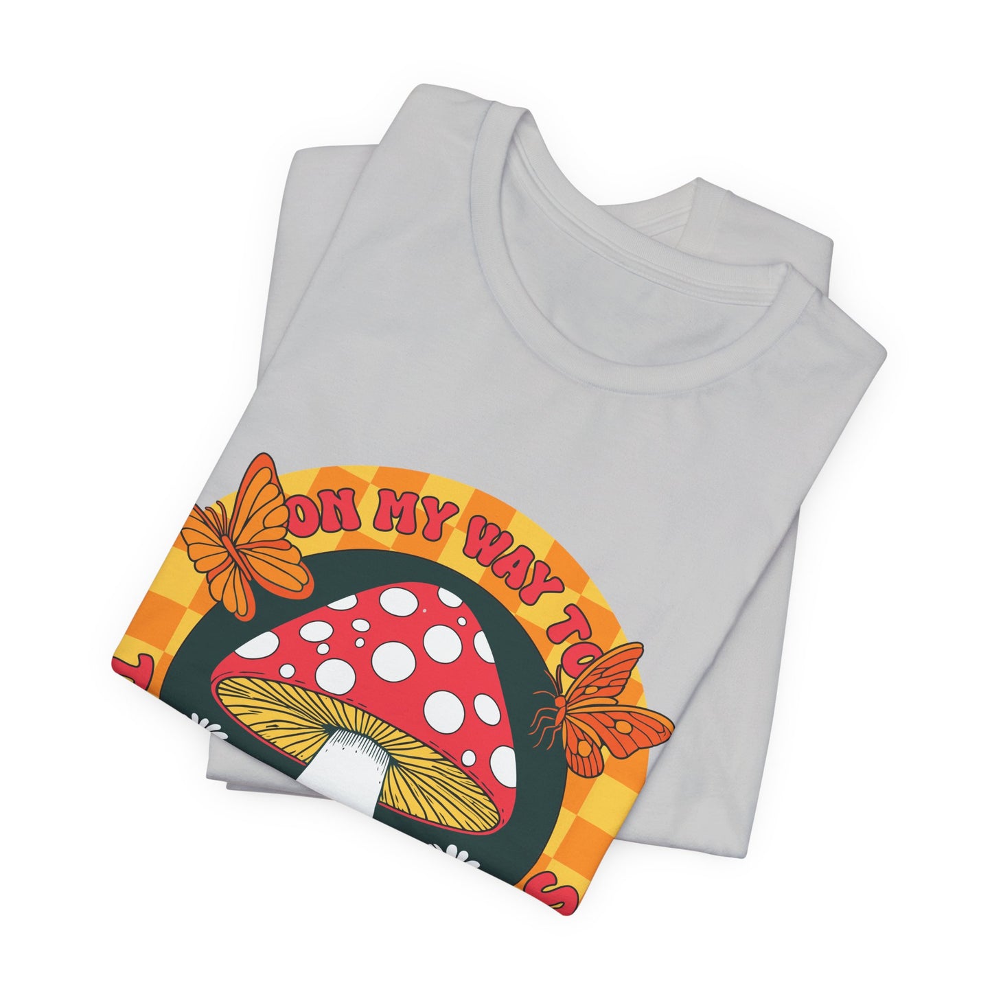 Mushroom Graphic Tee - "Mind My Way" Retro Fungi Shirt