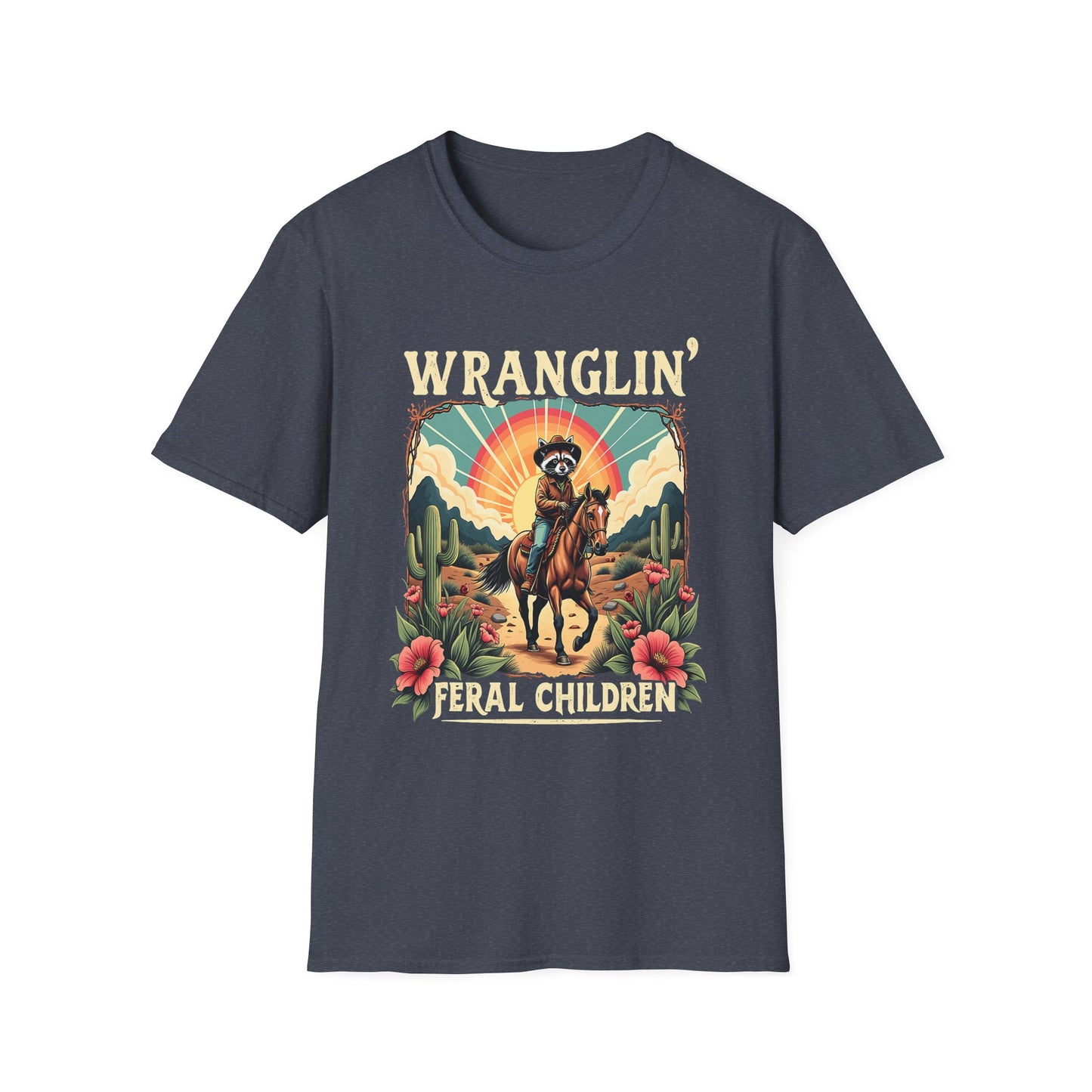Wranglin' Real Cowboy T-Shirt — Retro Western Rodeo Graphic Tee
