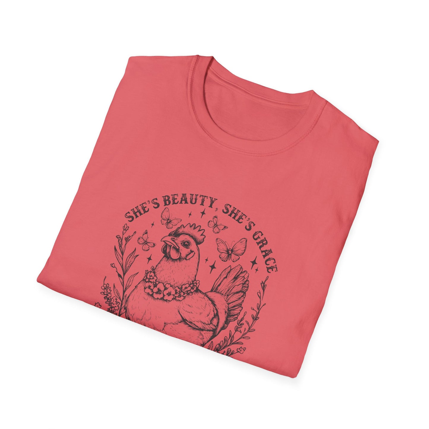 She'll Peck You In The Face Chicken T-Shirt – Funny Farmyard Hen Graphic Tee