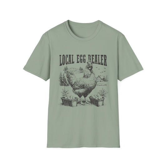 Local Egg Dealer T-Shirt — Vintage Chicken Farm Tee