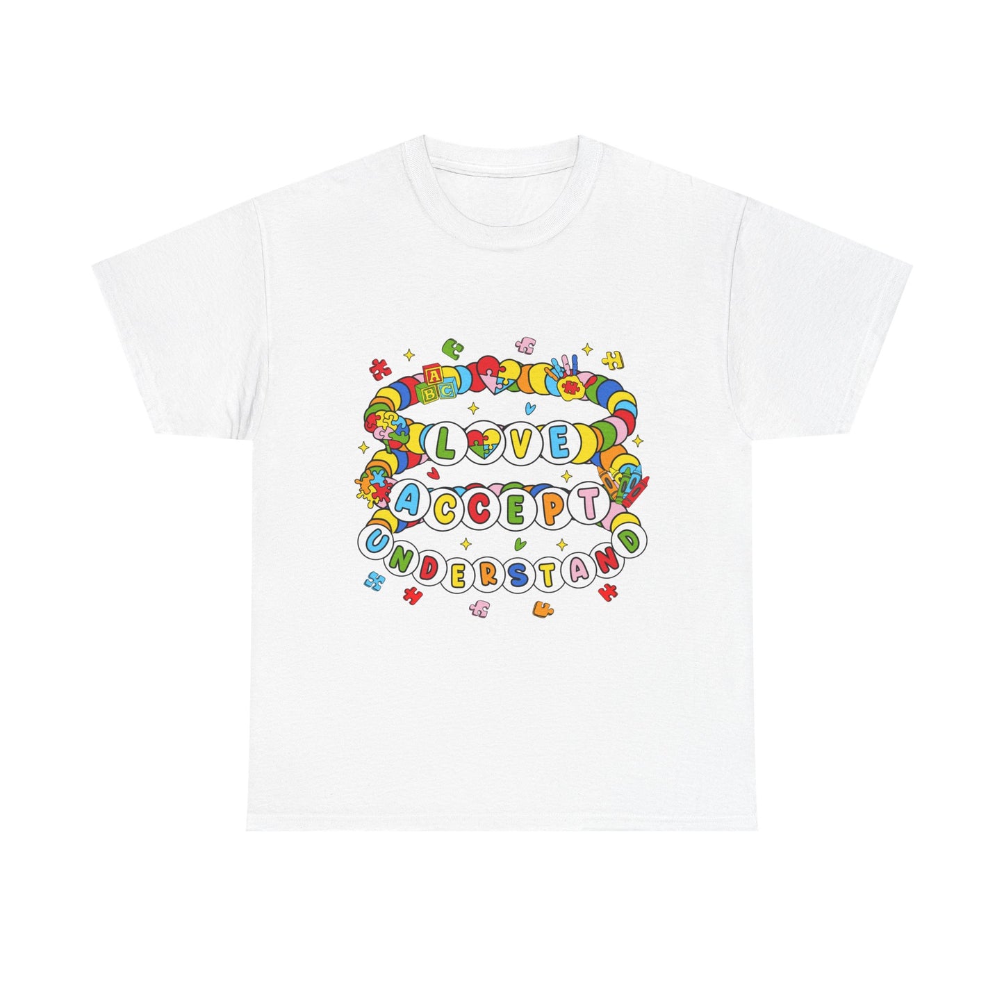 Love Accept Understand T-Shirt — Rainbow Positive Message Tee