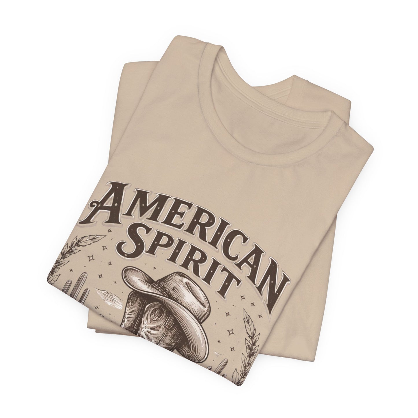 American Spirit Cowboy Tee — Western Boot & Cactus Vintage Graphic T-Shirt