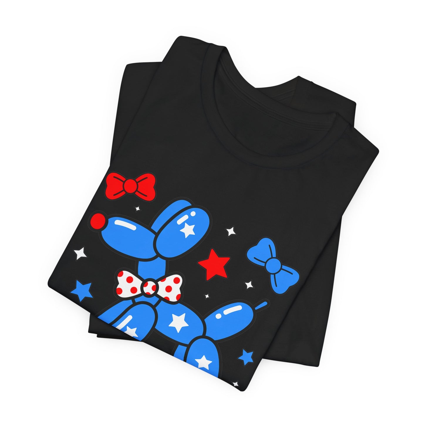 Party in the USA Balloon Dog Tee – Patriotic 4th of July Graphic T-Shirt