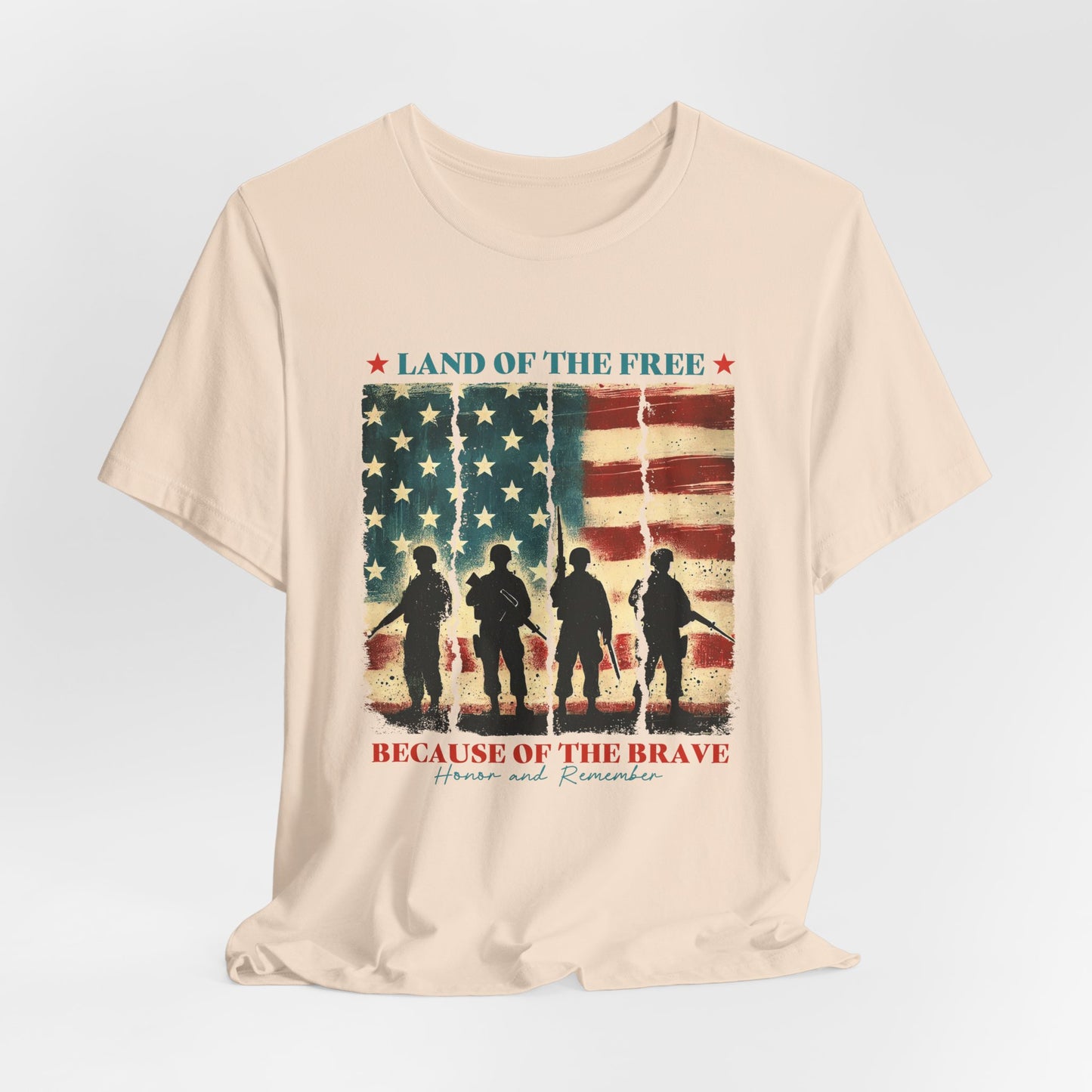 Patriotic 'Land of the Free, Because of the Brave' T-Shirt