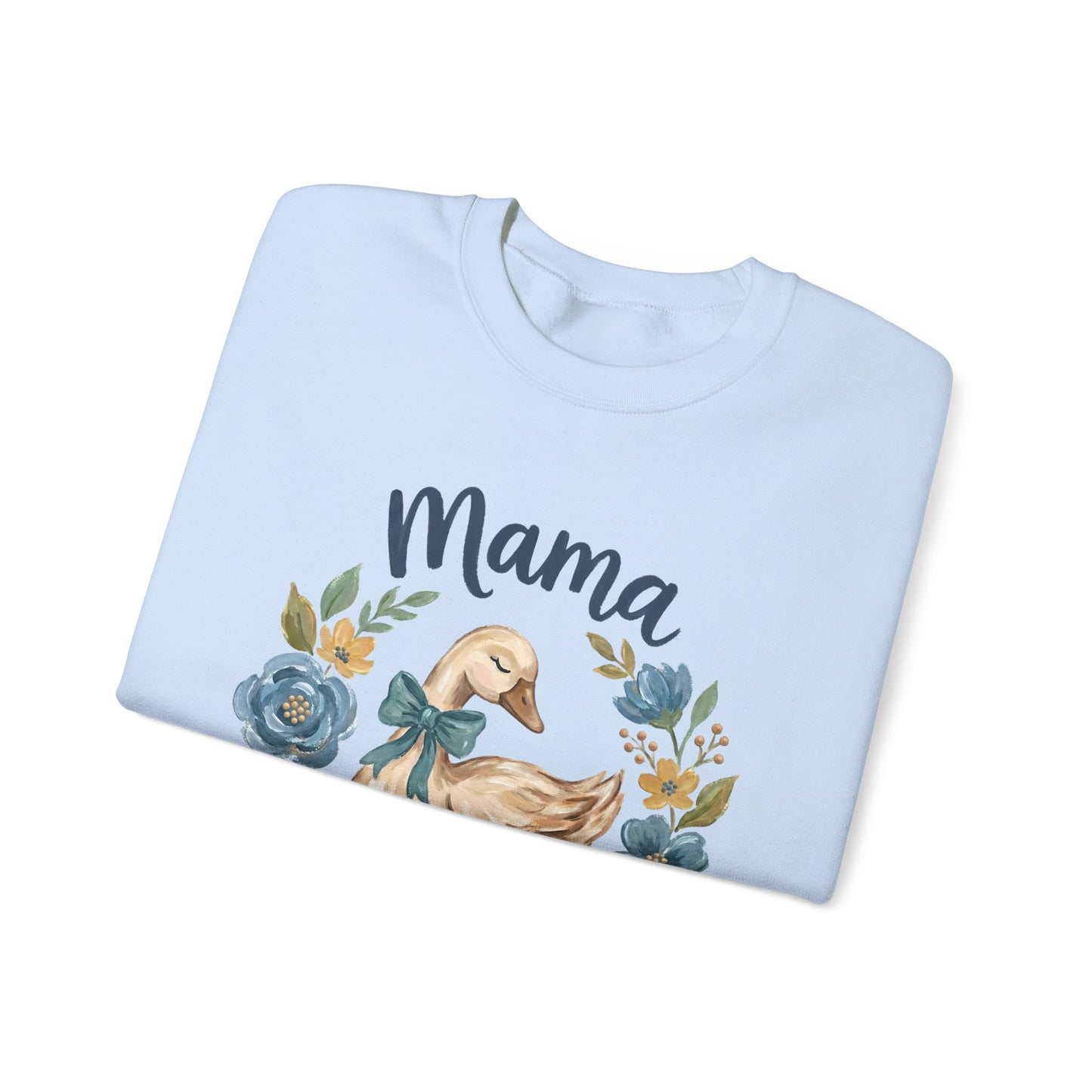 Mama Goose Crewneck Sweatshirt – Floral Duckling Mom Cozy Pullover