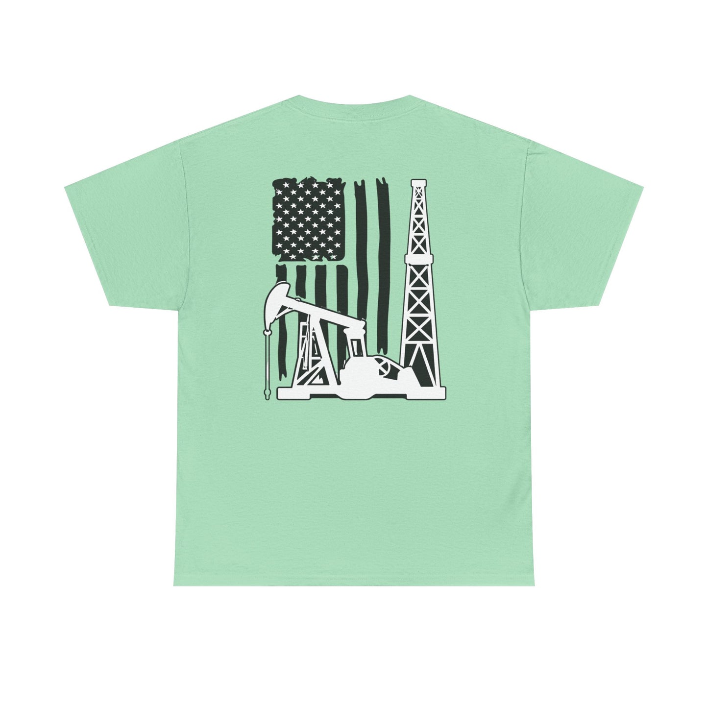 Oilfield Flag Tee — American Oil Rig Graphic T-Shirt
