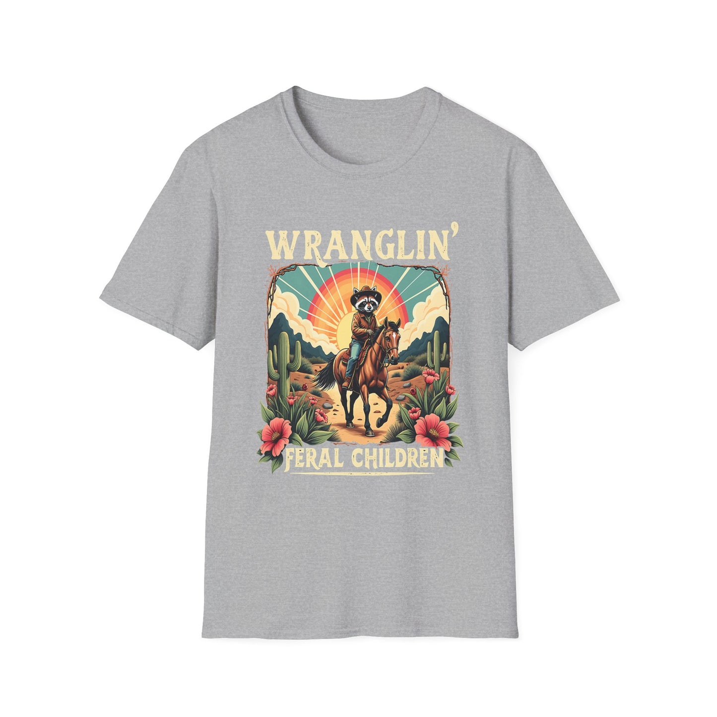 Wranglin' Real Cowboy T-Shirt — Retro Western Rodeo Graphic Tee