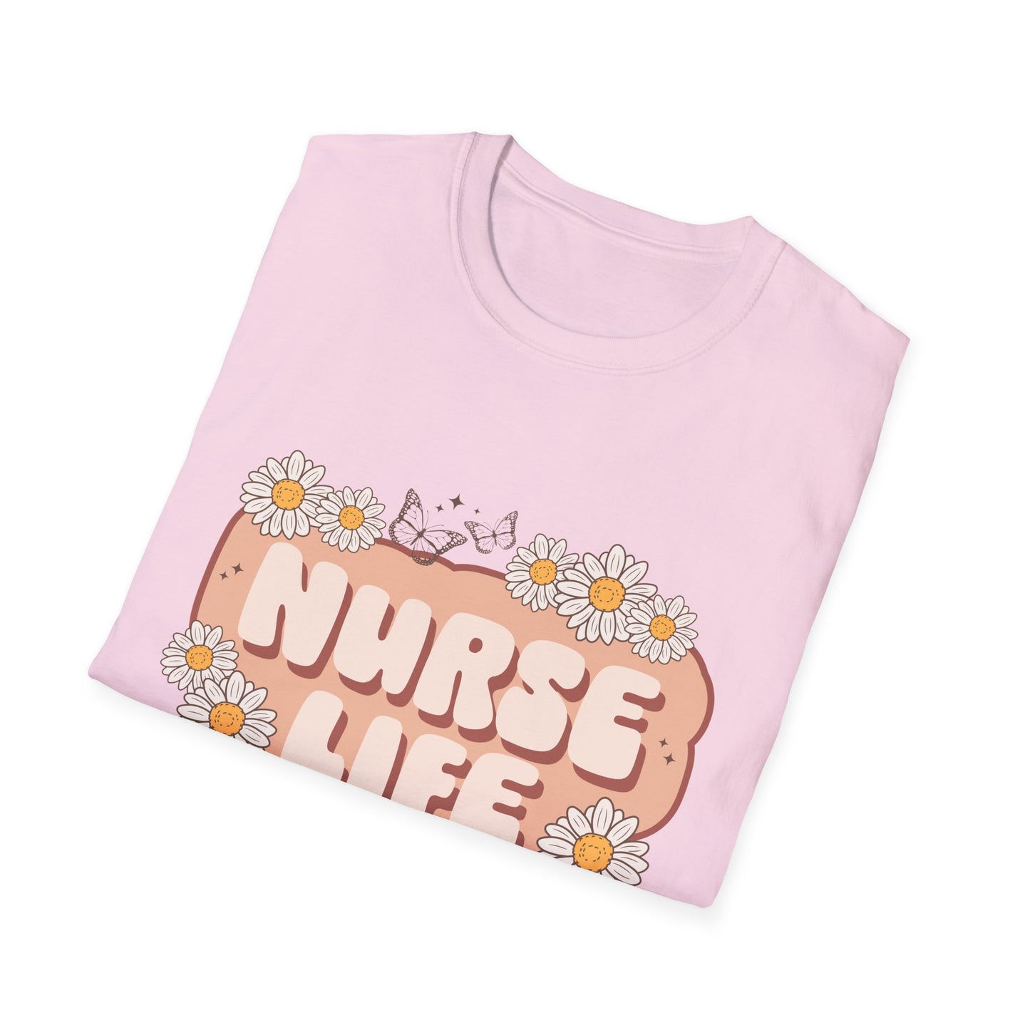 Nurse Life T‑Shirt — Floral Daisy Retro Nurse Tee
