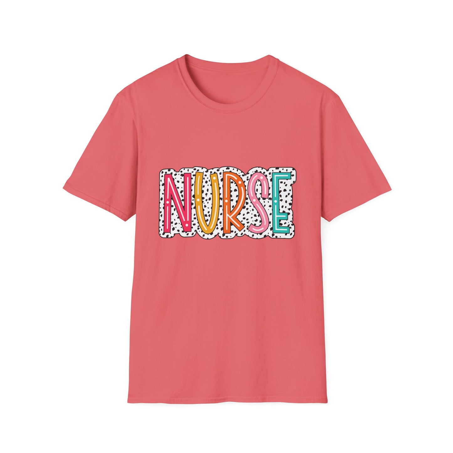 Nurse Colorblock Graphic T-Shirt — Fun Retro Medical Appreciation Tee
