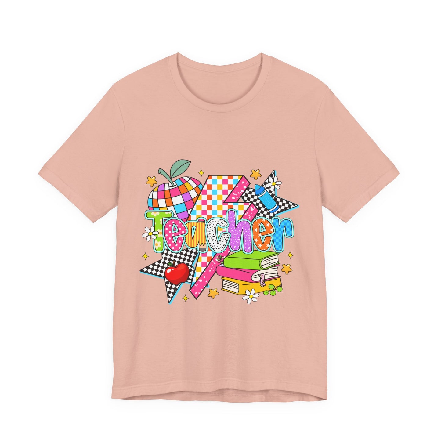 Teacher Colorful Doodle Graphic Tee — Back to School Gift for Teachers