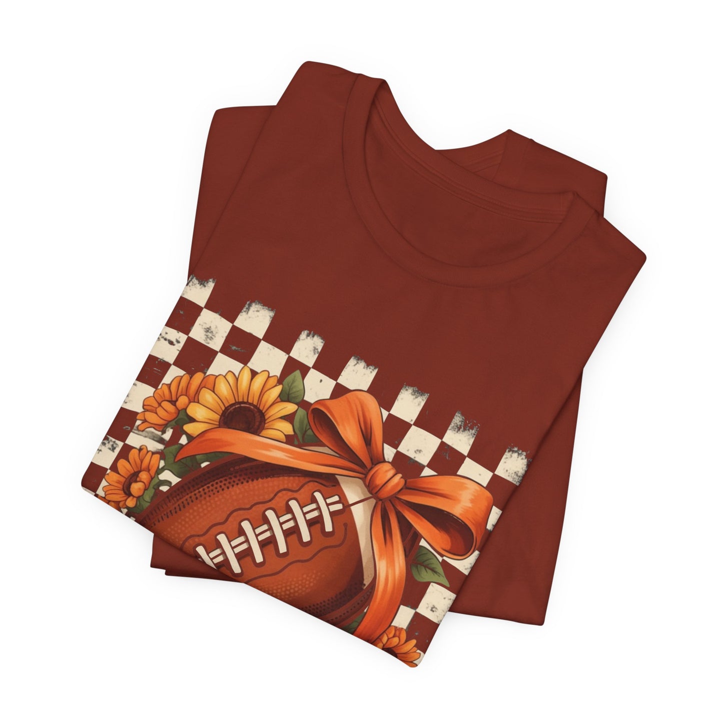 Football Sunflower Tee — Fall Game Day Shirt