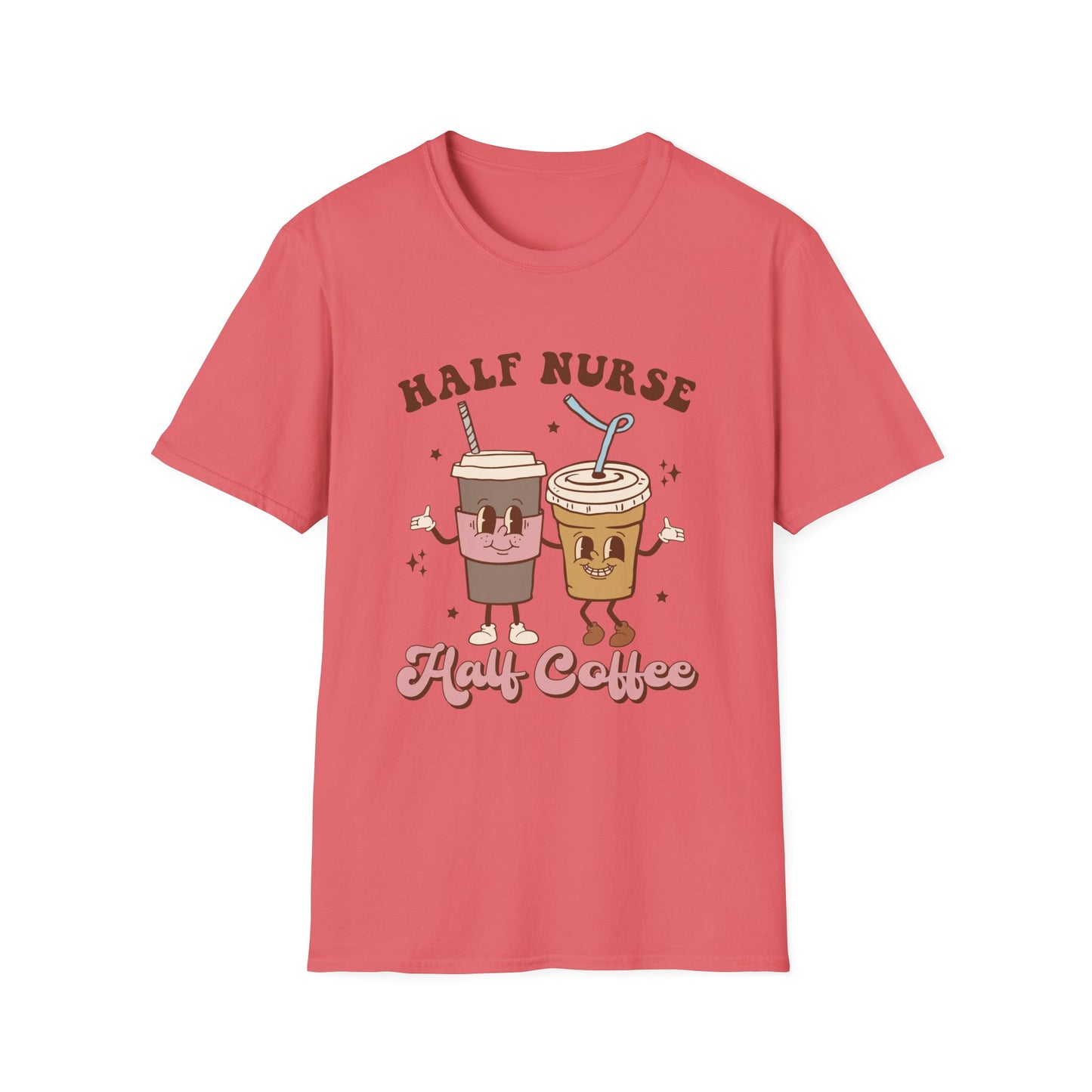 Half nurse half coffeeUnisex Softstyle T-Shirt