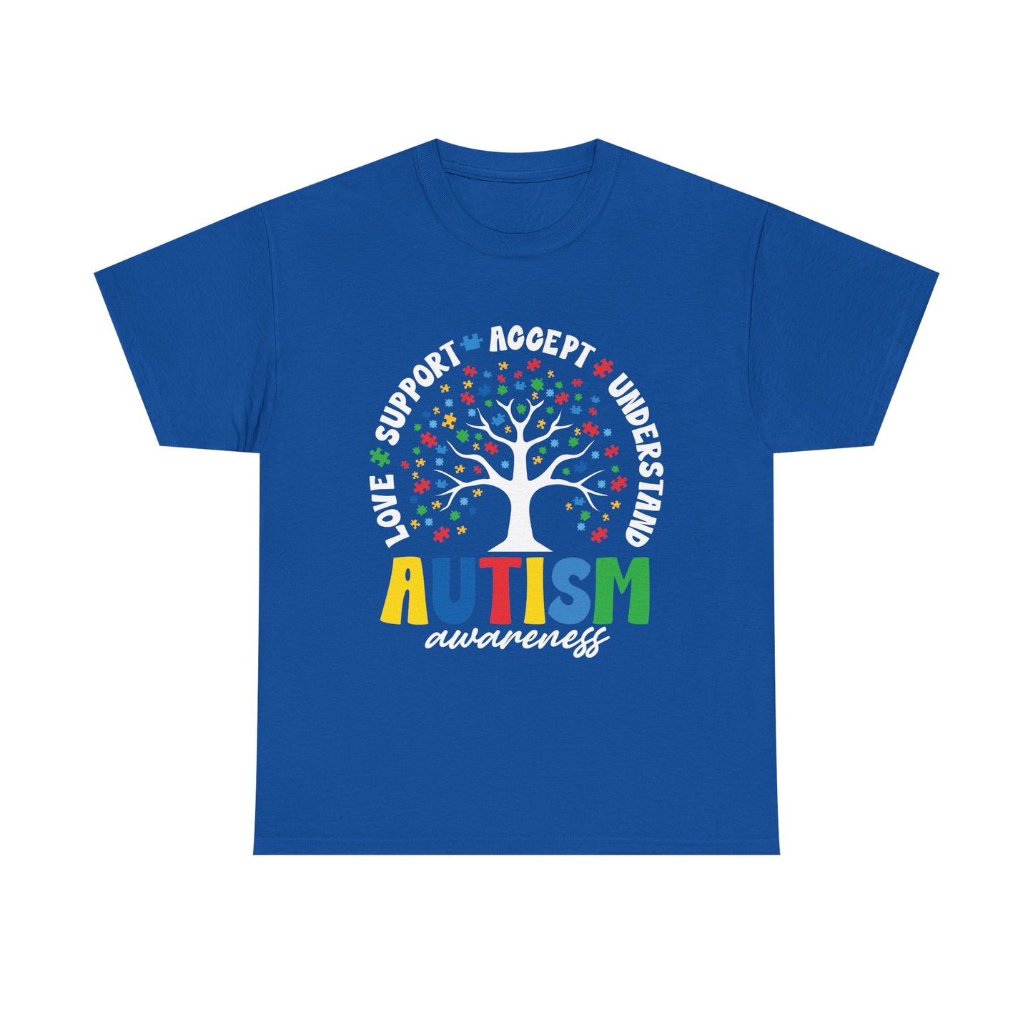 Autism Awareness T-Shirt – Colorful Puzzle Stars Tee
