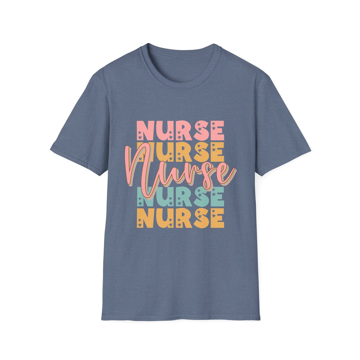 Retro Pastel “Nurse” Graphic T-Shirt — Cute Gift for Nurses, Nurse Appreciation Tee