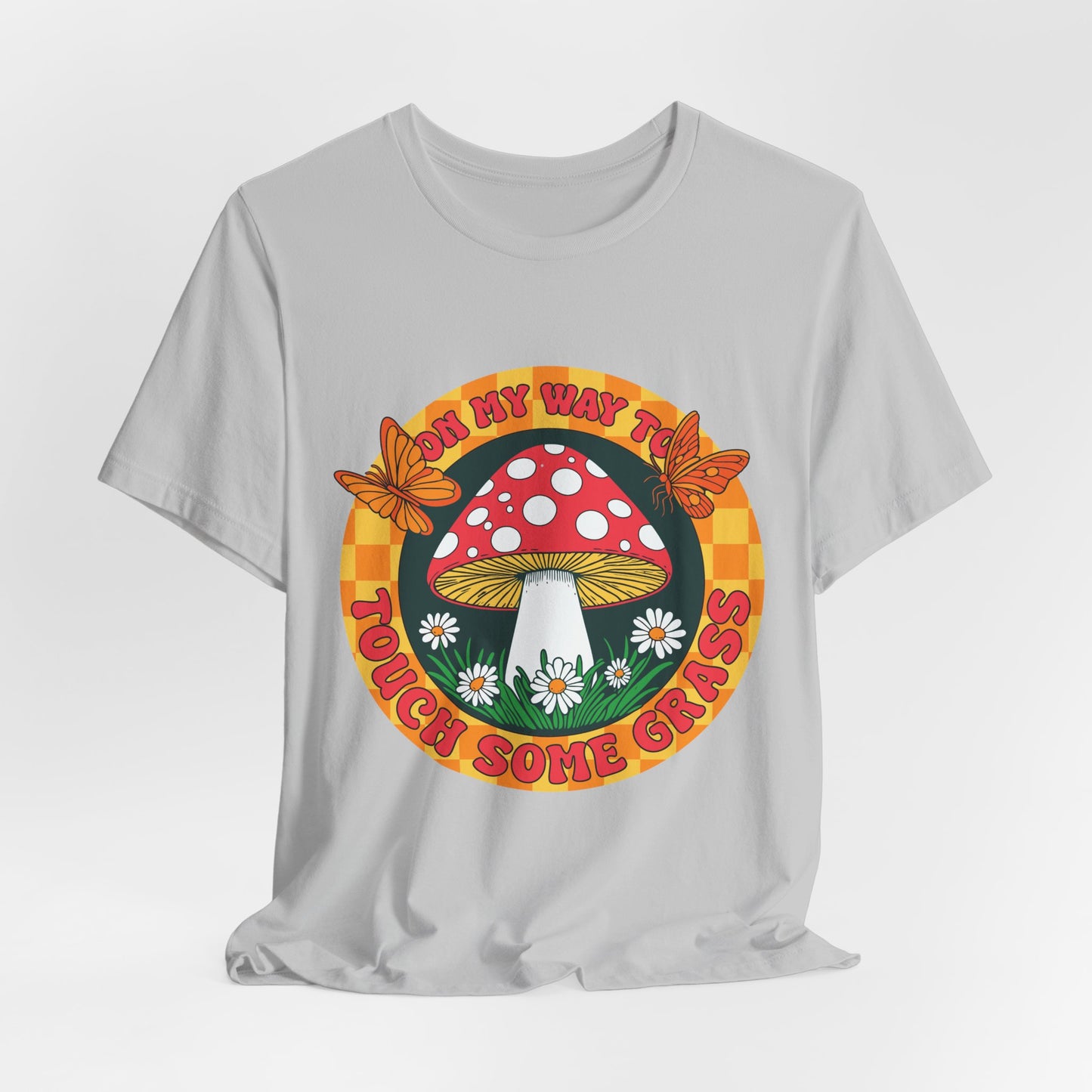 Mushroom Graphic Tee - "Mind My Way" Retro Fungi Shirt