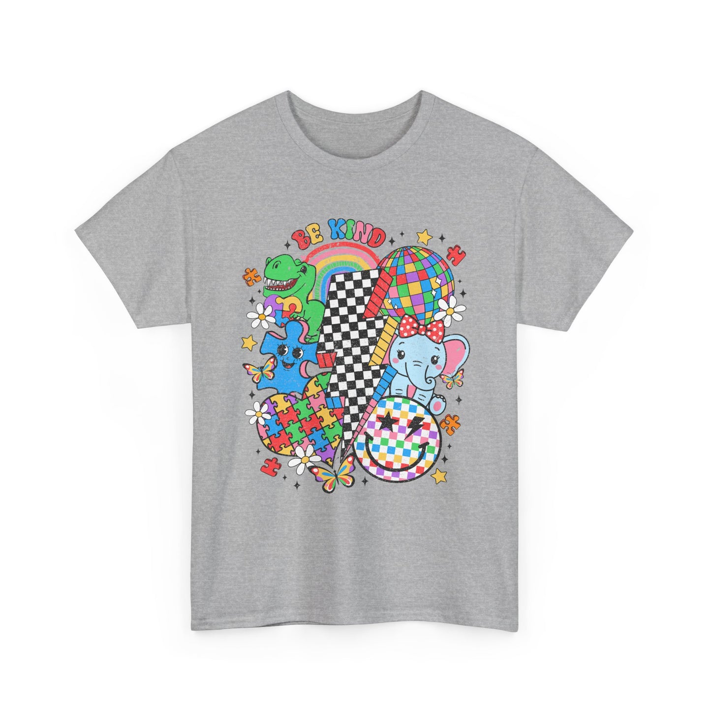 Autism Awareness Puzzle Heart Tee — Colorful Kids & Adults Support Shirt
