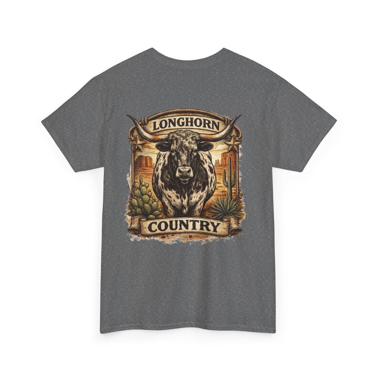 Longhorn Country Tee — Western Bull Graphic T-Shirt