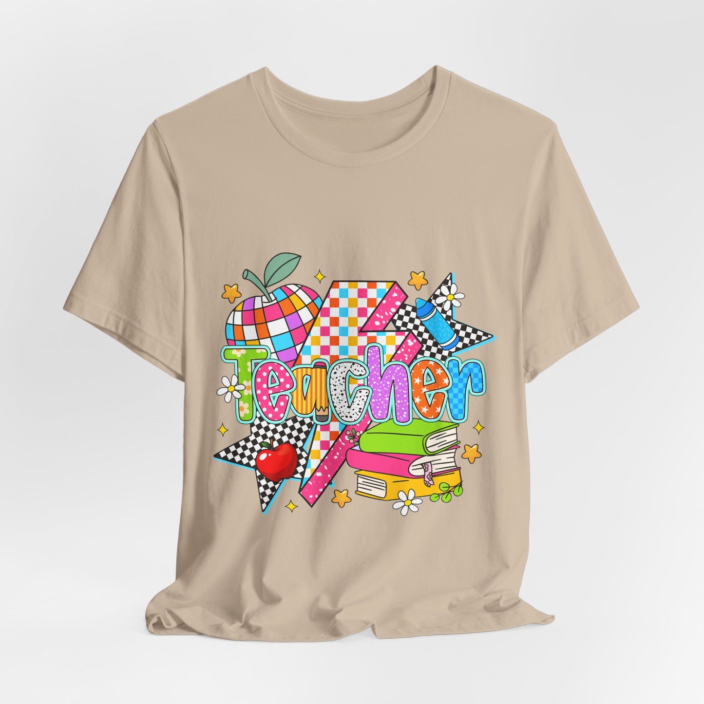 Teacher Colorful Doodle Graphic Tee — Back to School Gift for Teachers