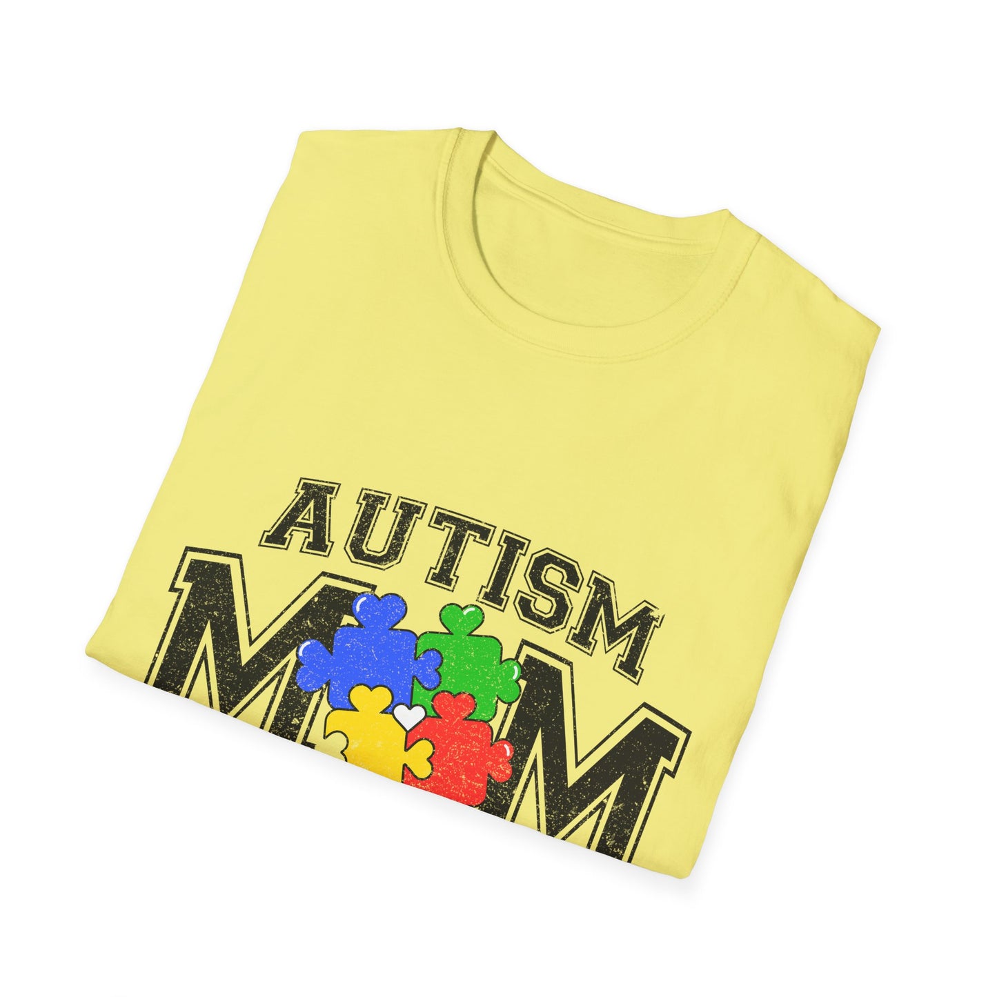 Autism Mom T-Shirt — "Like a Normal Mom Except Much Stronger" Puzzle Heart Tee