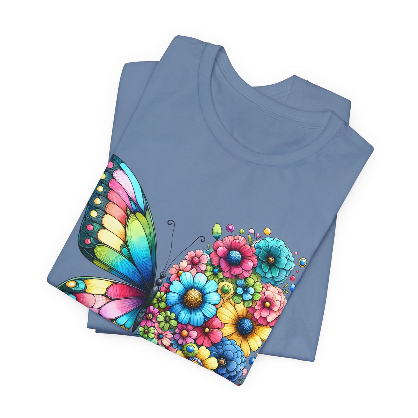 Butterfly Floral Tee - "Grow Through What You Go Through" Inspirational Women's T-Shirt