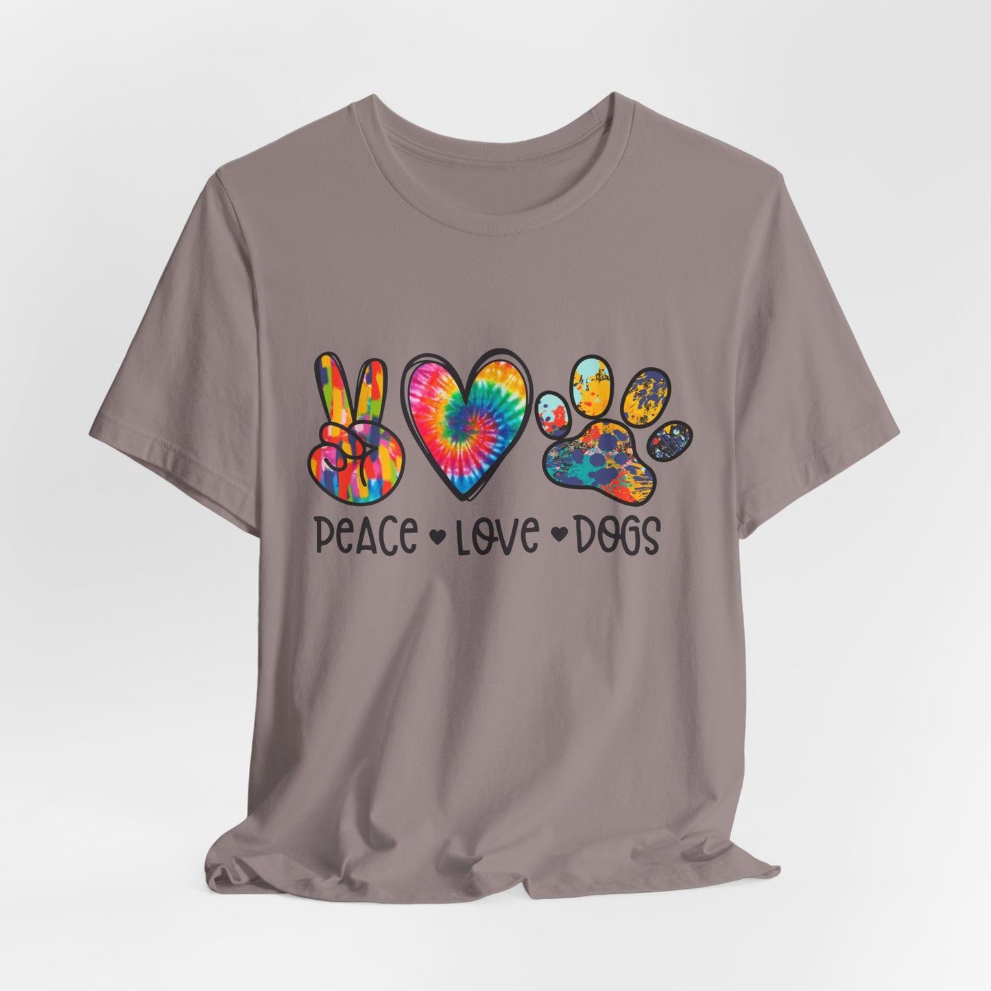 Peace Love Dogs Tie-Dye T-Shirt