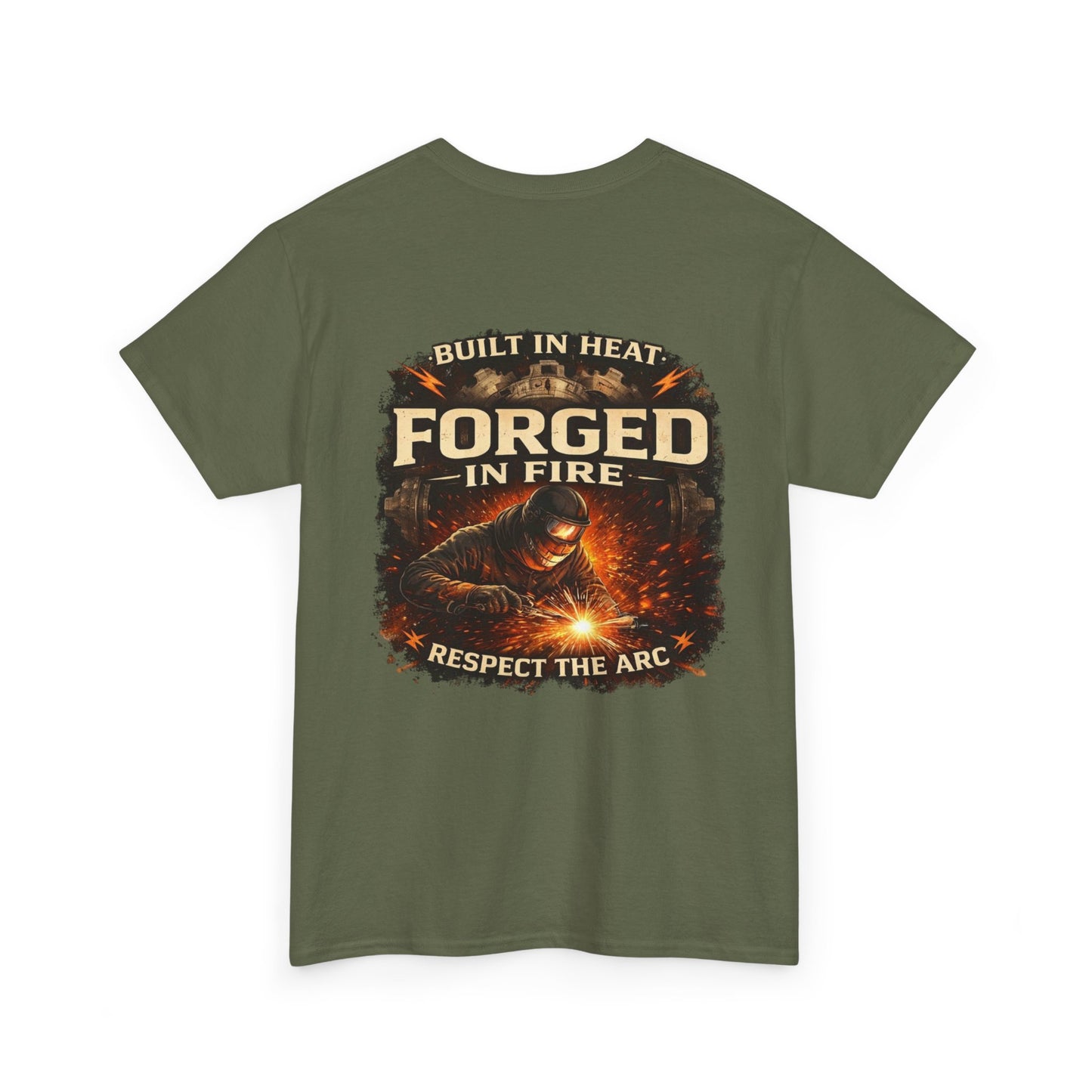Forged in Fire T‑Shirt — "Forged in Fire: Respect the Arc" Blacksmith Welding Graphic Tee