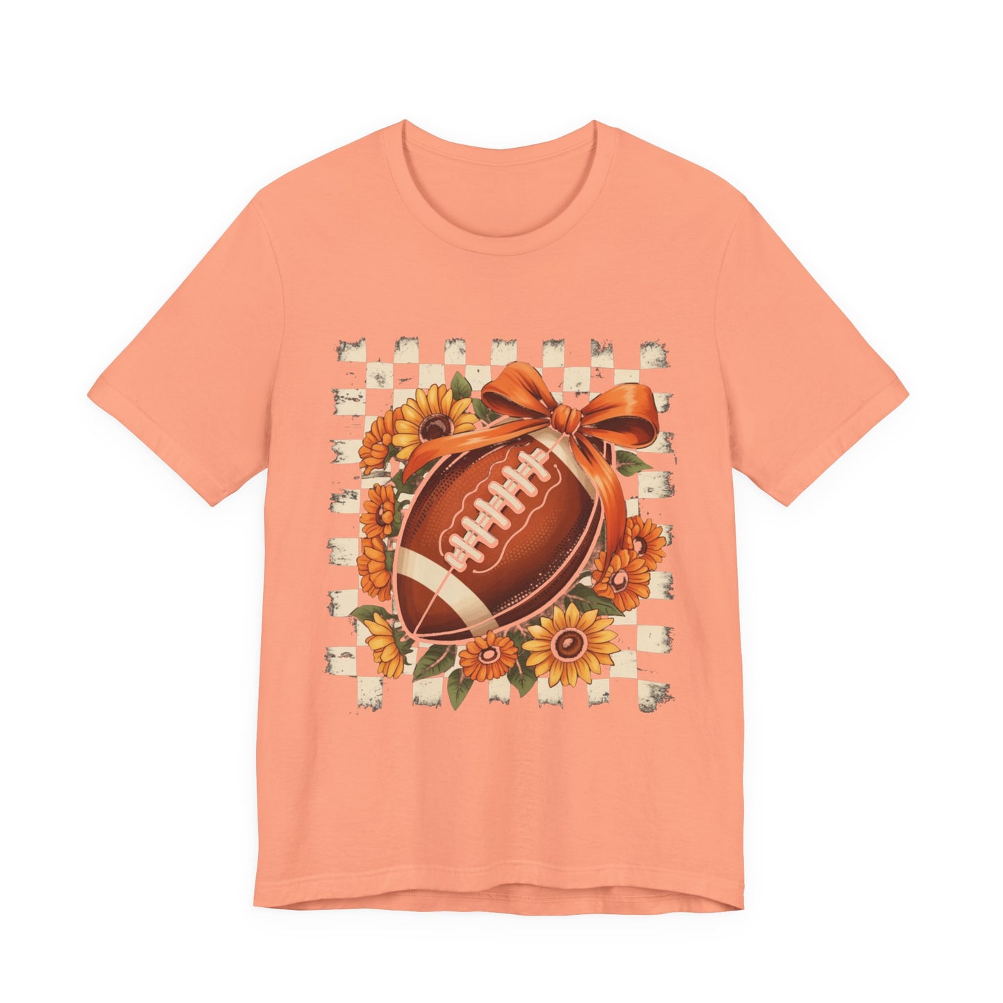 Football Sunflower Tee — Fall Game Day Shirt
