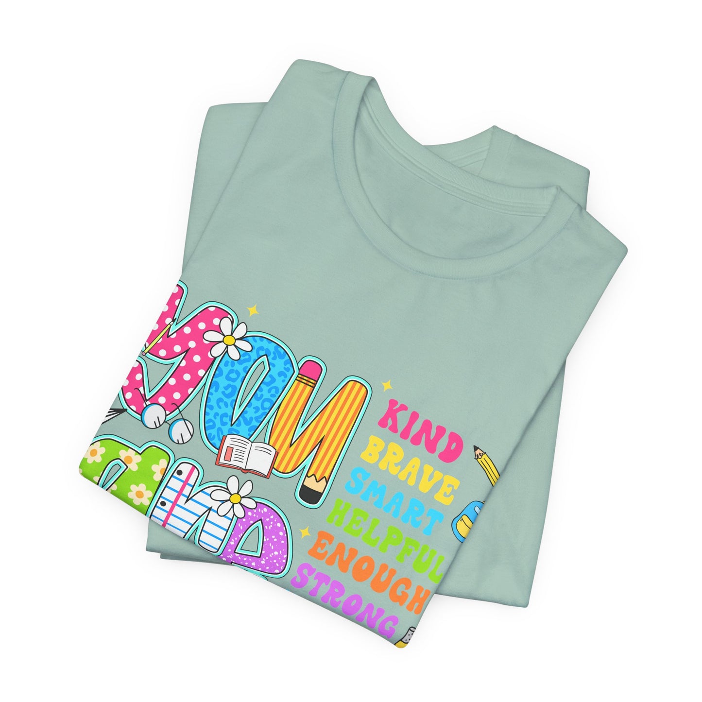 You Are Loved Kids T-Shirt — Colorful Positive Affirmation Tee (You Are Kind, Brave, Smart)