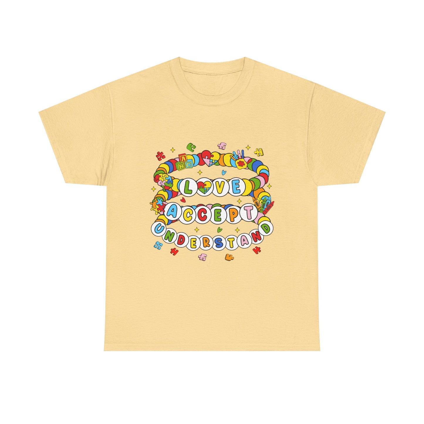 Love Accept Understand T-Shirt — Rainbow Positive Message Tee