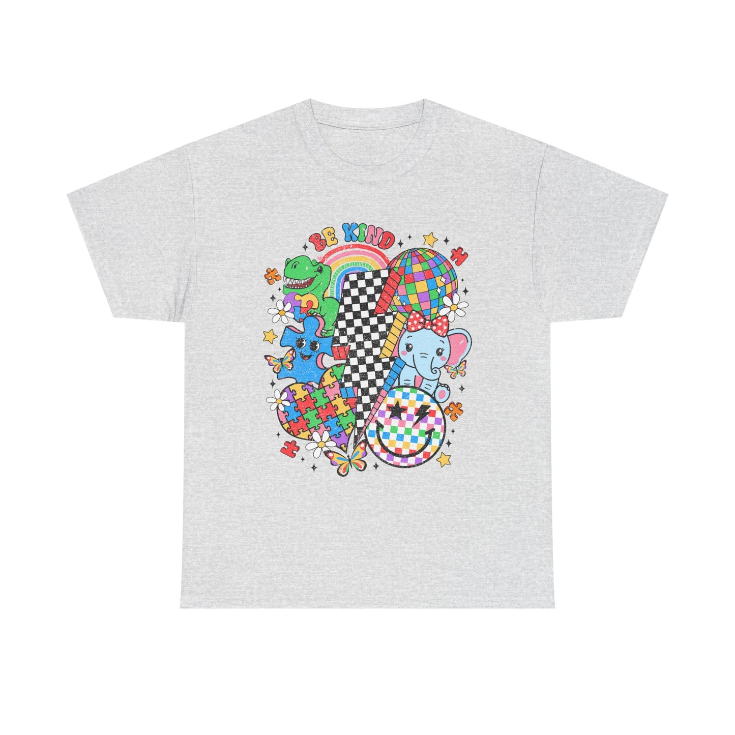 Autism Awareness Puzzle Heart Tee — Colorful Kids & Adults Support Shirt