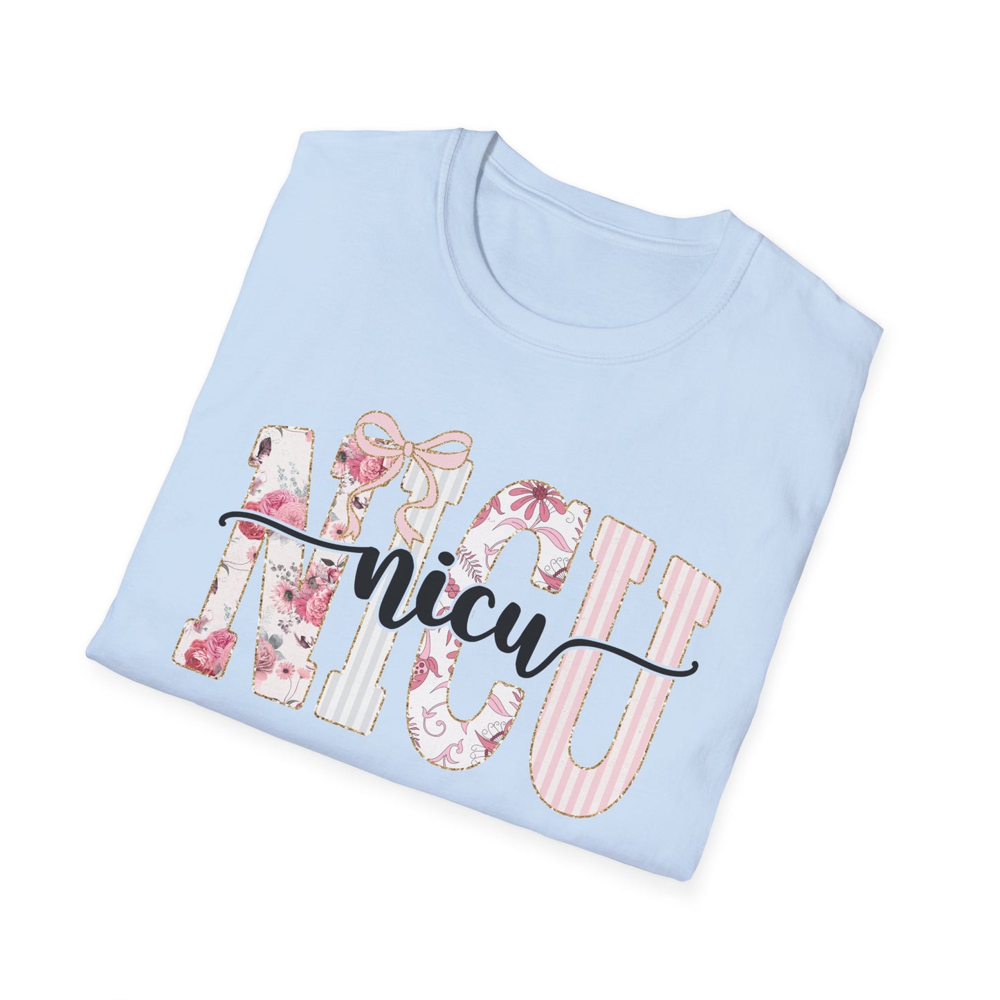 NICU Floral T-Shirt — Support Nurse/Parent Newborn ICU Shirt