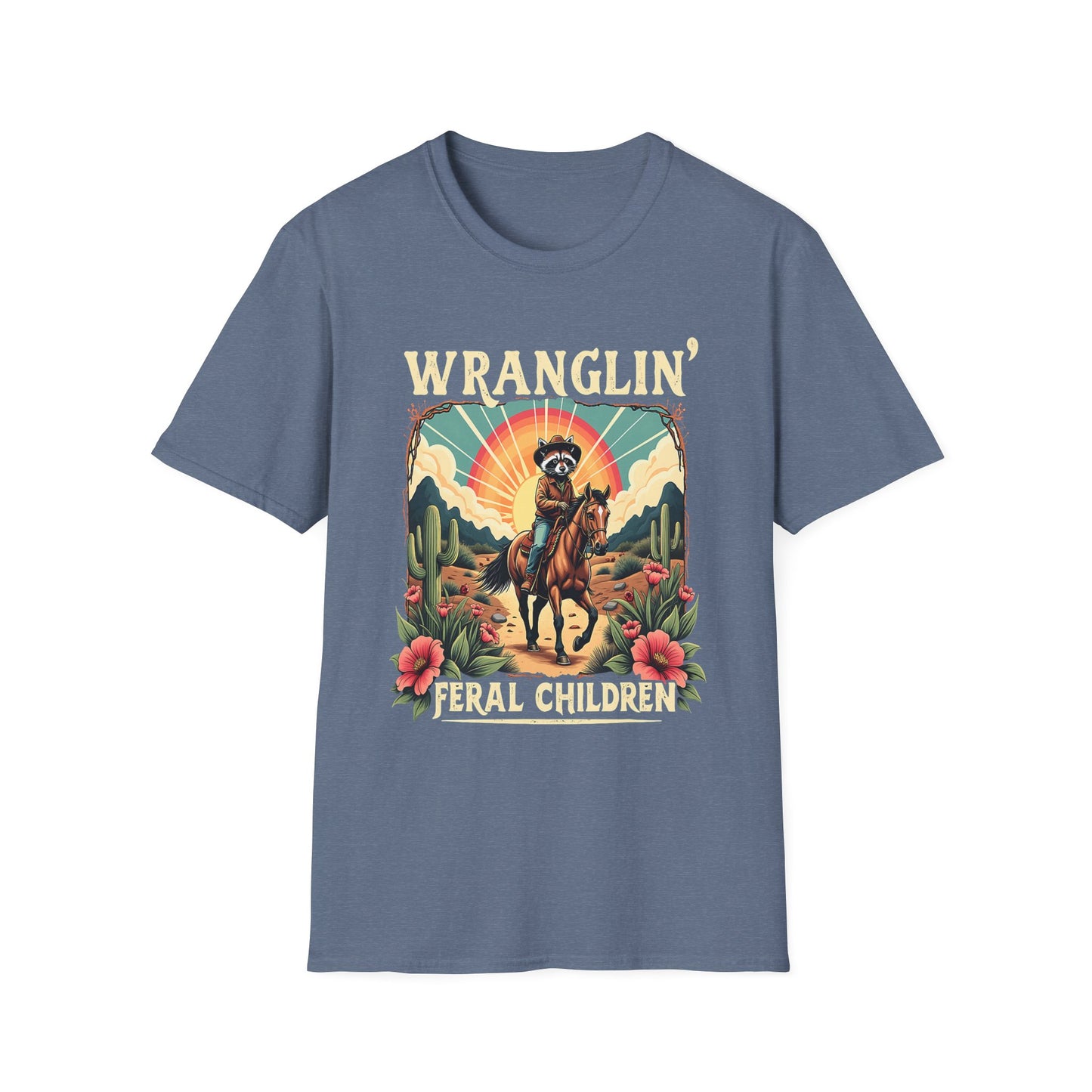 Wranglin' Real Cowboy T-Shirt — Retro Western Rodeo Graphic Tee